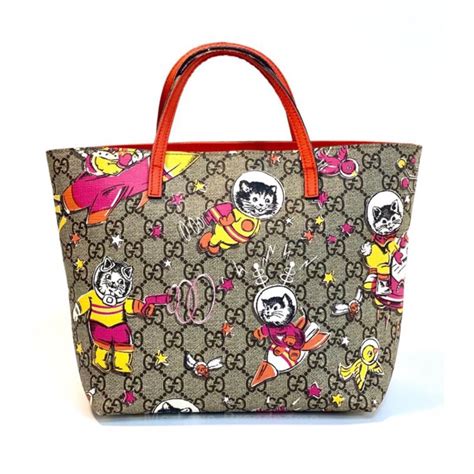 gucci space cats|GG Supreme Monogram Space Cats Diaper Bag Orange Good .